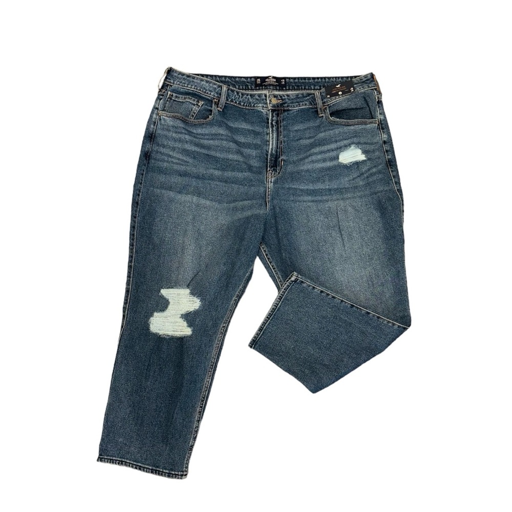 Hollister Straight Leg Distressed Blue Jeans